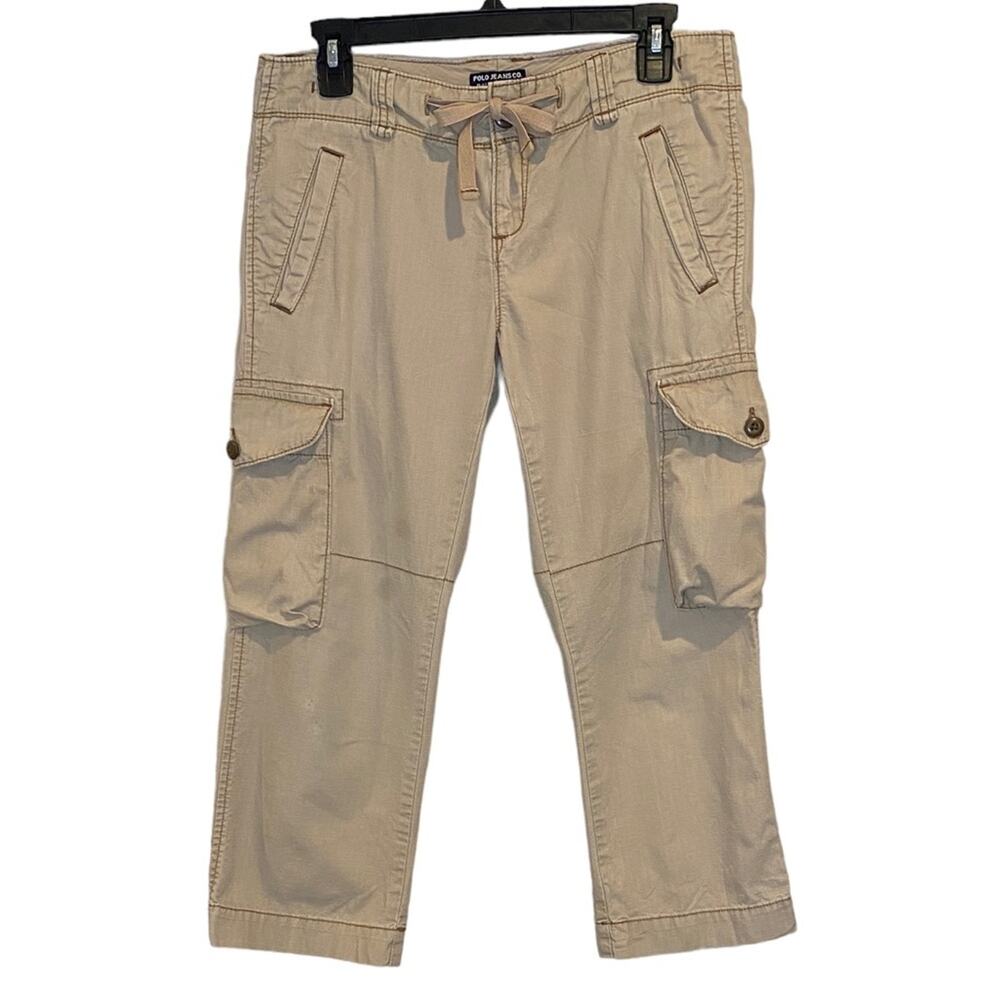 POLO‎ JEANS CO. Ralph Lauren Tan Cotton Cargo Pants Size 4